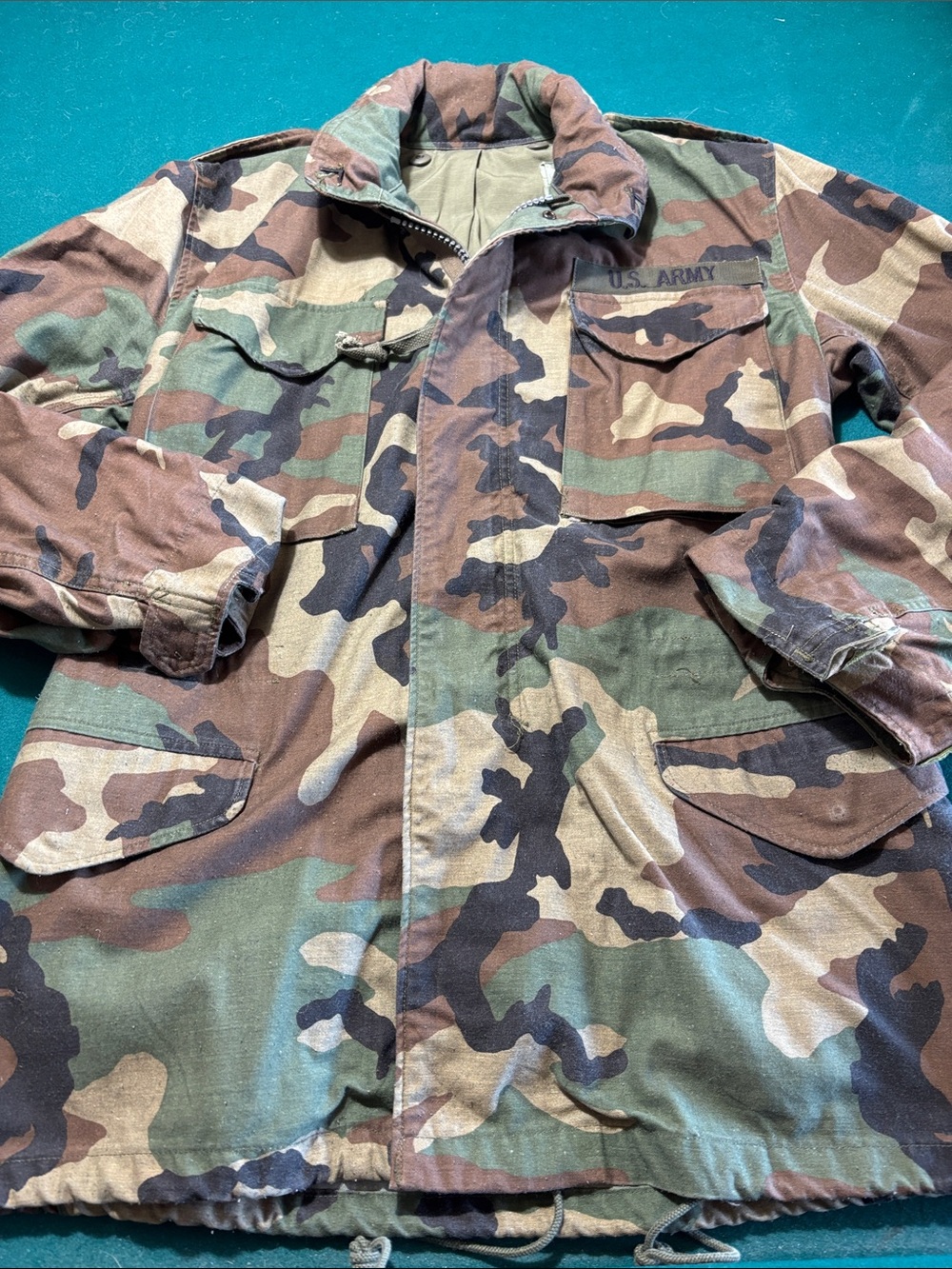 VTG 90’s U.S. Army Woodland Camouflage Weather Utility Jacket , S Long , $109